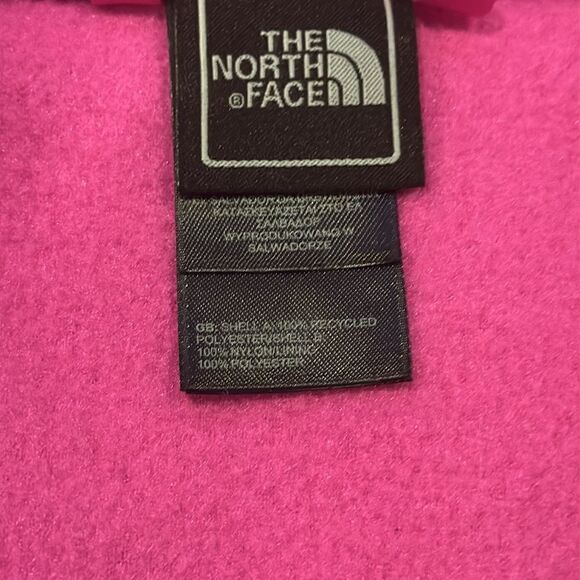 The North Face Girls Pink & Grey Fleece Zip-up Jacket Size L - Picture 5 of 8